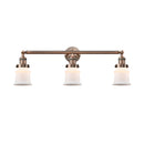 Canton Bath Vanity Light shown in the Antique Copper finish with a Matte White shade