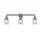 Canton Bath Vanity Light shown in the Antique Copper finish with a Clear shade