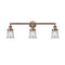 Canton Bath Vanity Light shown in the Antique Copper finish with a Seedy shade