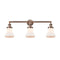 Bellmont Bath Vanity Light shown in the Antique Copper finish with a Matte White shade