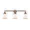 Bellmont Bath Vanity Light shown in the Antique Copper finish with a Matte White shade