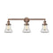 Bellmont Bath Vanity Light shown in the Antique Copper finish with a Clear shade