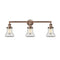 Bellmont Bath Vanity Light shown in the Antique Copper finish with a Clear shade