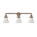 Bellmont Bath Vanity Light shown in the Antique Copper finish with a Seedy shade