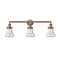 Bellmont Bath Vanity Light shown in the Antique Copper finish with a Seedy shade