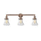 Bellmont Bath Vanity Light shown in the Antique Copper finish with a Seedy shade