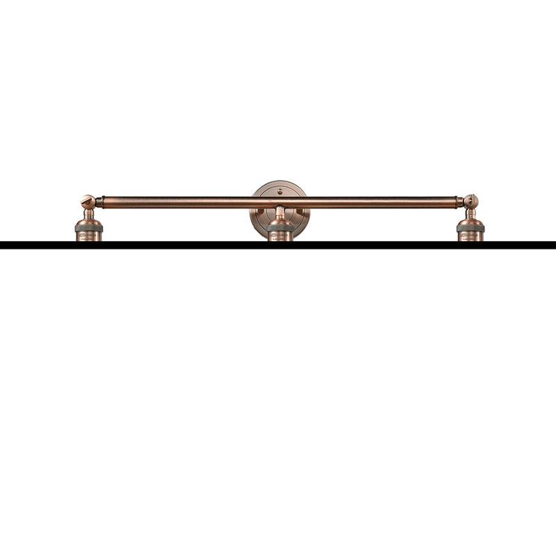 Beacon Bath Vanity Light shown in the Antique Copper finish with a Matte White shade