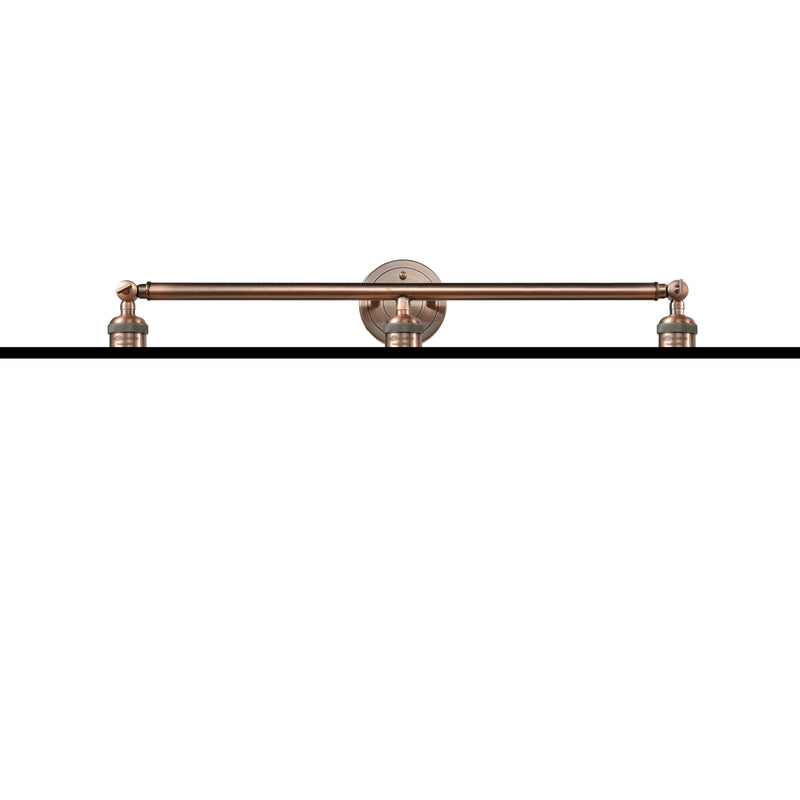 Beacon Bath Vanity Light shown in the Antique Copper finish with a Matte White shade