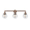 Beacon Bath Vanity Light shown in the Antique Copper finish with a Seedy shade