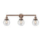 Beacon Bath Vanity Light shown in the Antique Copper finish with a Seedy shade