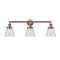 Cone Bath Vanity Light shown in the Antique Copper finish with a Clear shade