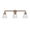 Cone Bath Vanity Light shown in the Antique Copper finish with a Seedy shade