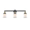 Canton Bath Vanity Light shown in the Black Antique Brass finish with a Matte White shade