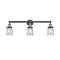 Canton Bath Vanity Light shown in the Black Antique Brass finish with a Seedy shade