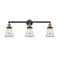 Bellmont Bath Vanity Light shown in the Black Antique Brass finish with a Clear shade