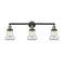 Bellmont Bath Vanity Light shown in the Black Antique Brass finish with a Clear shade