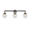 Beacon Bath Vanity Light shown in the Black Antique Brass finish with a Clear shade