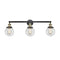 Beacon Bath Vanity Light shown in the Black Antique Brass finish with a Clear shade