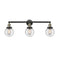 Beacon Bath Vanity Light shown in the Black Antique Brass finish with a Seedy shade