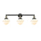 Oxford Bath Vanity Light shown in the Black Antique Brass finish with a Matte White shade