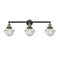 Oxford Bath Vanity Light shown in the Black Antique Brass finish with a Clear shade