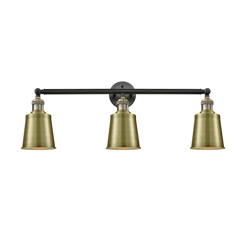 Addison Bath Vanity Light shown in the Black Antique Brass finish with a Antique Brass shade