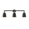 Addison Bath Vanity Light shown in the Black Antique Brass finish with a Matte Black shade