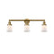 Canton Bath Vanity Light shown in the Brushed Brass finish with a Matte White shade