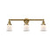 Canton Bath Vanity Light shown in the Brushed Brass finish with a Matte White shade