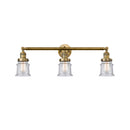 Canton Bath Vanity Light shown in the Brushed Brass finish with a Seedy shade