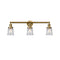 Canton Bath Vanity Light shown in the Brushed Brass finish with a Seedy shade