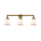 Bellmont Bath Vanity Light shown in the Brushed Brass finish with a Matte White shade