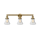 Bellmont Bath Vanity Light shown in the Brushed Brass finish with a Seedy shade