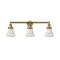 Bellmont Bath Vanity Light shown in the Brushed Brass finish with a Seedy shade