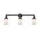 Canton Bath Vanity Light shown in the Matte Black finish with a Matte White shade