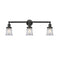 Canton Bath Vanity Light shown in the Matte Black finish with a Clear shade