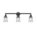 Canton Bath Vanity Light shown in the Matte Black finish with a Seedy shade