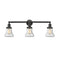 Bellmont Bath Vanity Light shown in the Matte Black finish with a Seedy shade