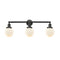 Beacon Bath Vanity Light shown in the Matte Black finish with a Matte White shade