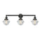 Oxford Bath Vanity Light shown in the Matte Black finish with a Clear shade