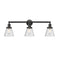 Cone Bath Vanity Light shown in the Matte Black finish with a Seedy shade