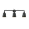 Addison Bath Vanity Light shown in the Matte Black finish with a Matte Black shade