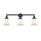 Bellmont Bath Vanity Light shown in the Oil Rubbed Bronze finish with a Matte White shade