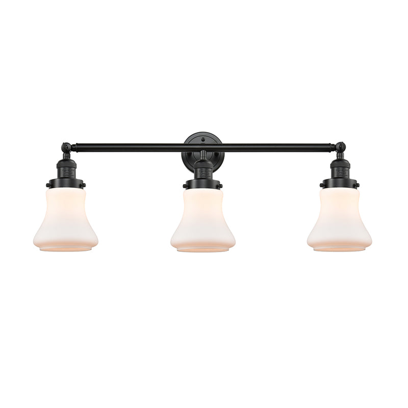 Bellmont Bath Vanity Light shown in the Oil Rubbed Bronze finish with a Matte White shade