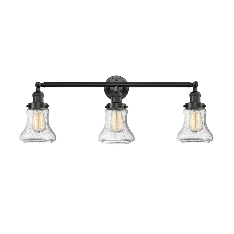 Bellmont Bath Vanity Light shown in the Oil Rubbed Bronze finish with a Seedy shade