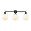 Beacon Bath Vanity Light shown in the Oil Rubbed Bronze finish with a Matte White shade