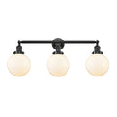 Beacon Bath Vanity Light shown in the Oil Rubbed Bronze finish with a Matte White shade