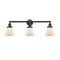 Cone Bath Vanity Light shown in the Oil Rubbed Bronze finish with a Matte White shade