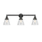 Cone Bath Vanity Light shown in the Oil Rubbed Bronze finish with a Seedy shade