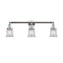 Canton Bath Vanity Light shown in the Polished Chrome finish with a Clear shade